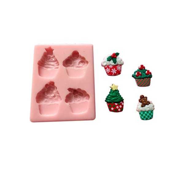Christmas Cupcakes Toppings Silicone Mold