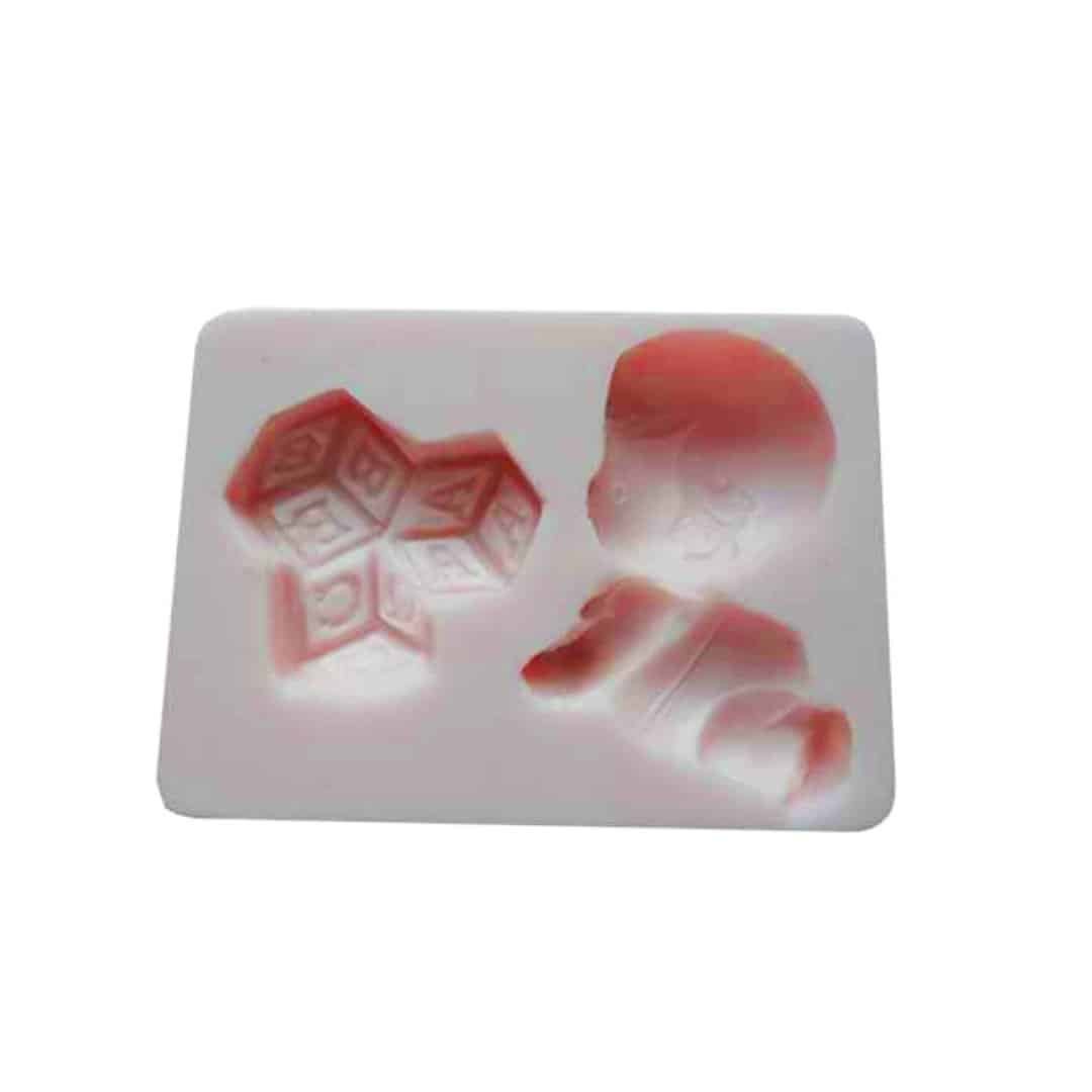 Baby Crawling with Cubes Silicone Mold