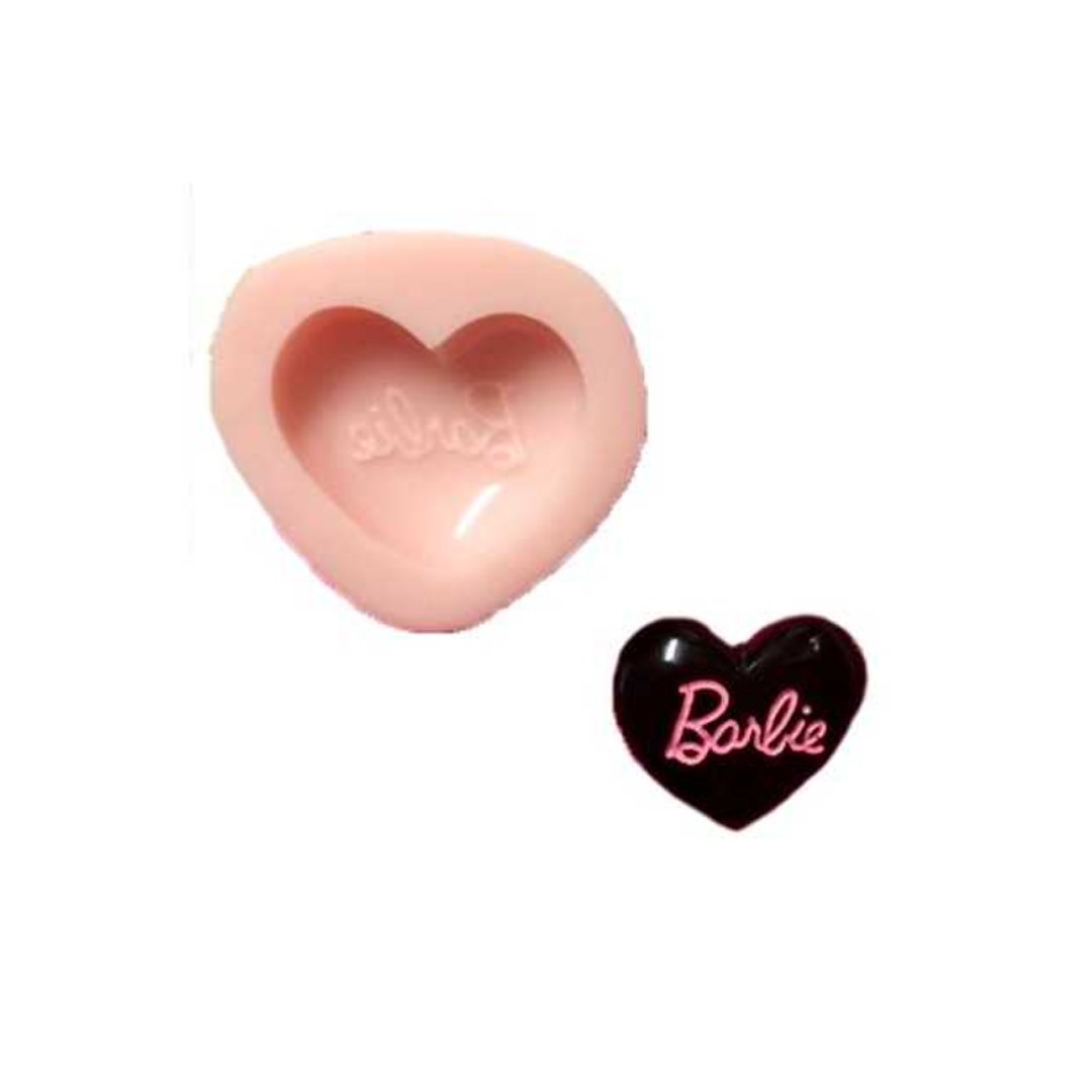 Barbie Heart Logo Silicone Mold