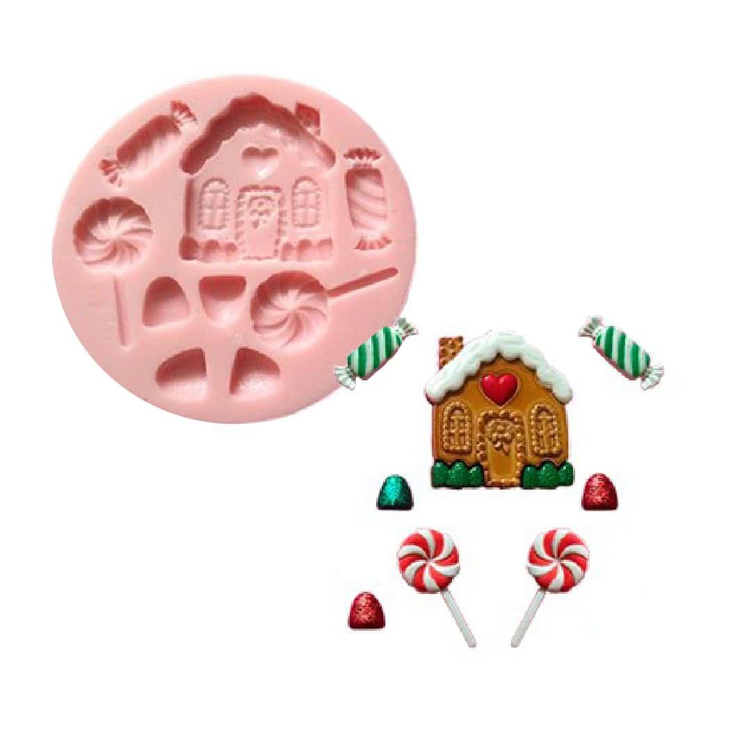 Christmas Candy Cottage Silicone Mold