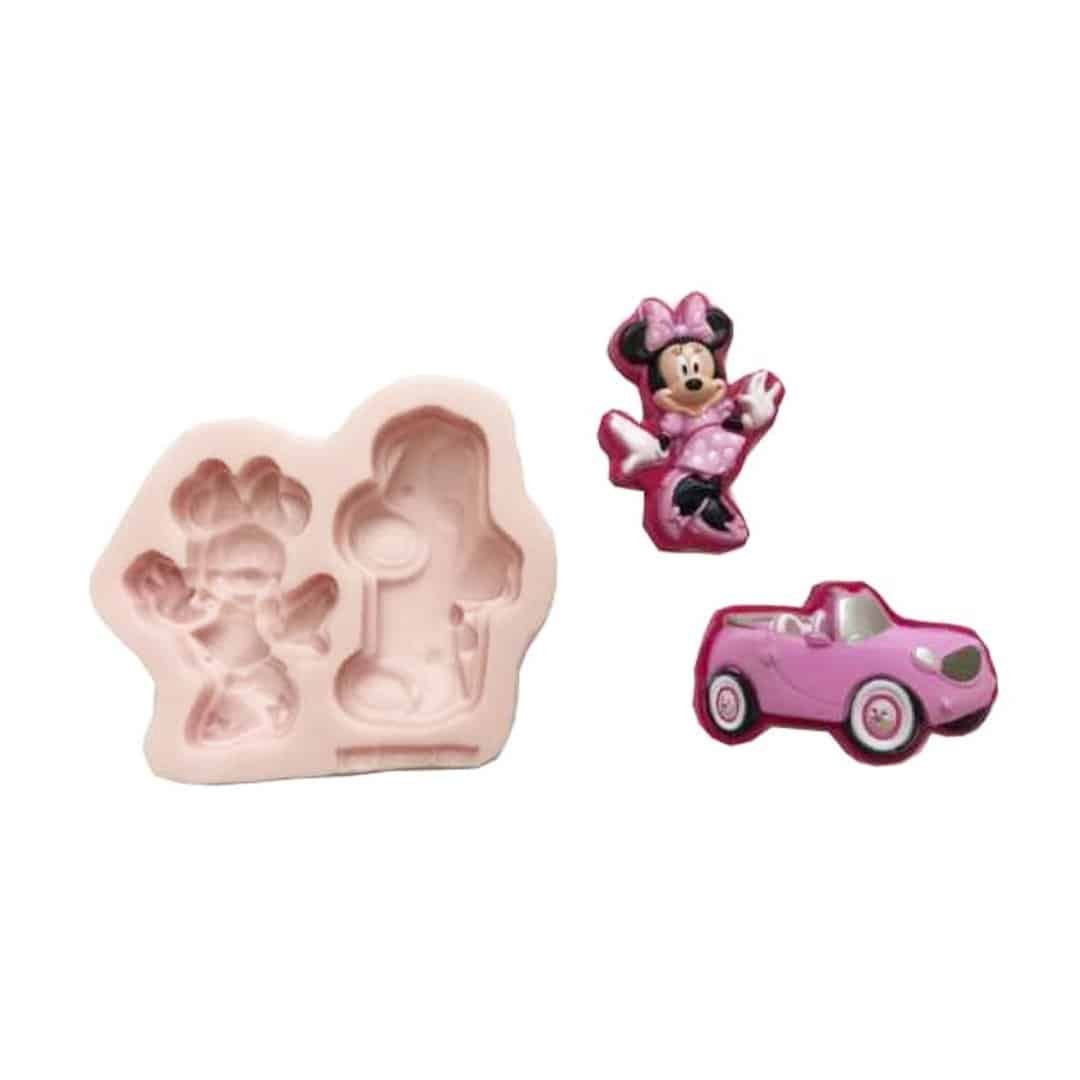 Minnie Mouse Pink Car Silicone Mold