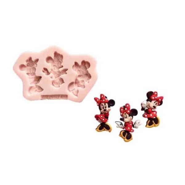Three Minnie Mouse Silicone Mold