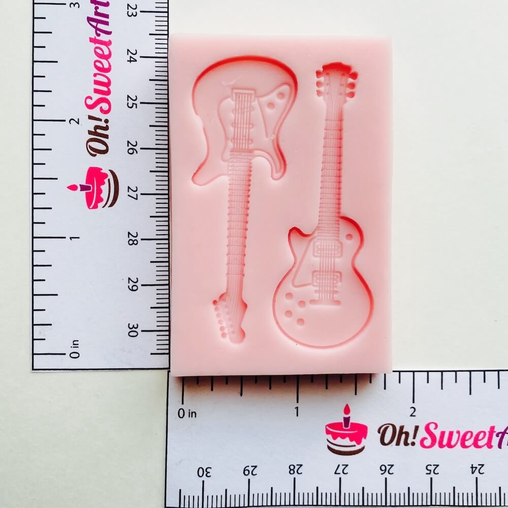Tiny Guitars silicone mold measures