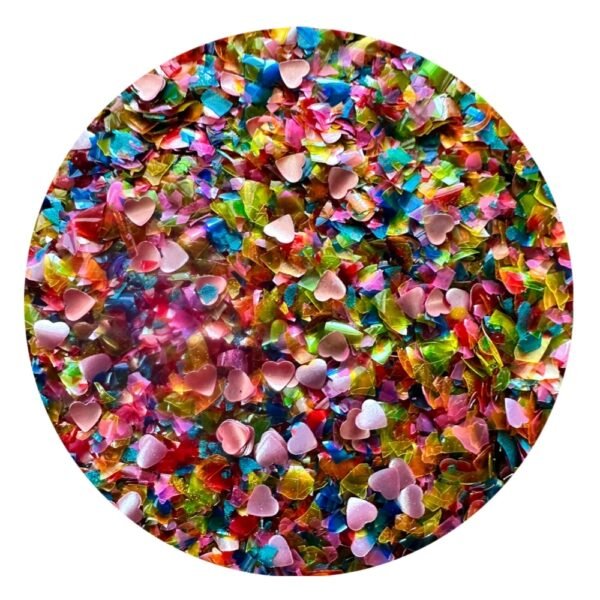 Lovely Rainbow Edible Glitter Shapes