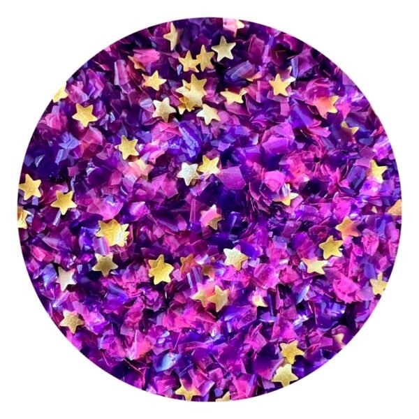 Purple Pony Stars Edible Glitter Shapes