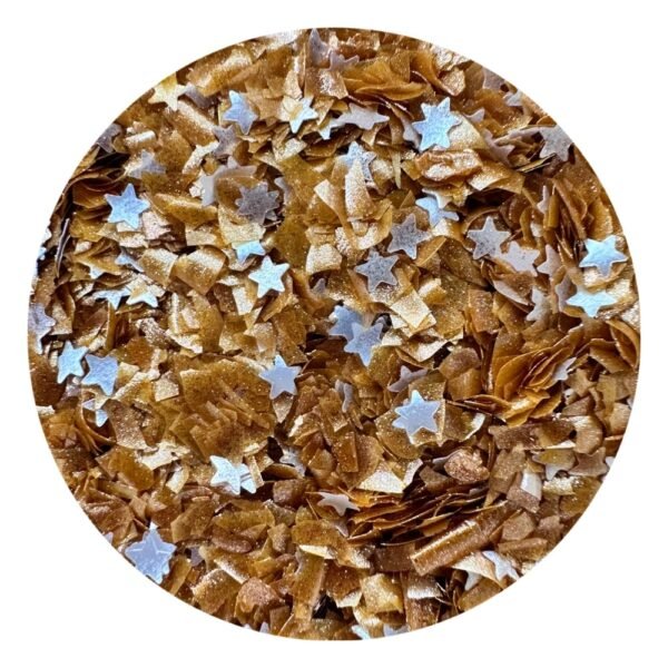 Rose Bronze Stars Edible Glitter Shapes