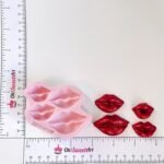 Sexy lips silicone mold measures