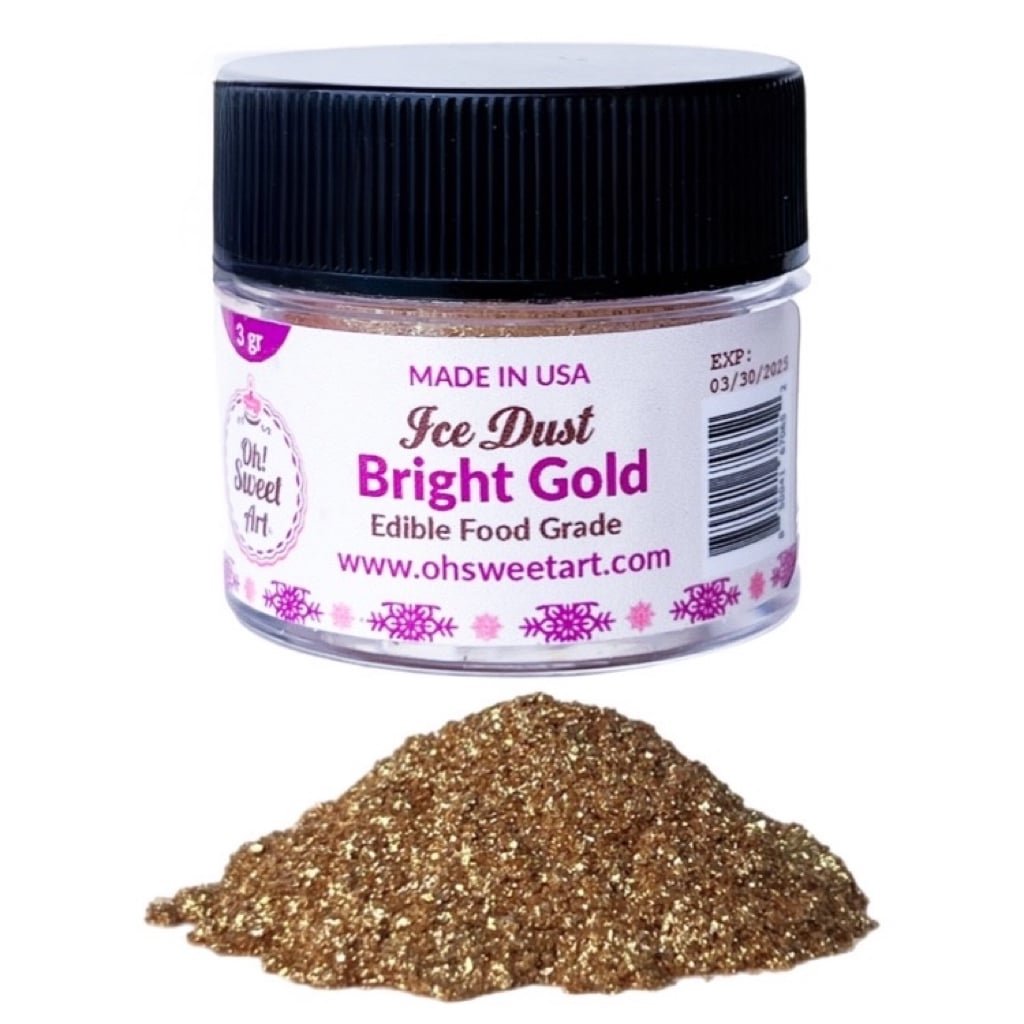 Bright Gold Edible Glitter