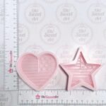 USA Heart and Star flag silicone mold measures