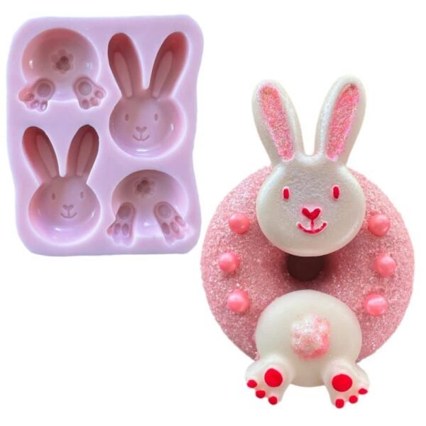 Bunny Face and Bunny Tail Silicone Mold